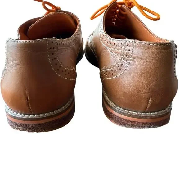 Fortress of Inca Women's Brown Leather Wingtip Oxford Loafer Flats Shoes Size 7 - Picture 6 of 10